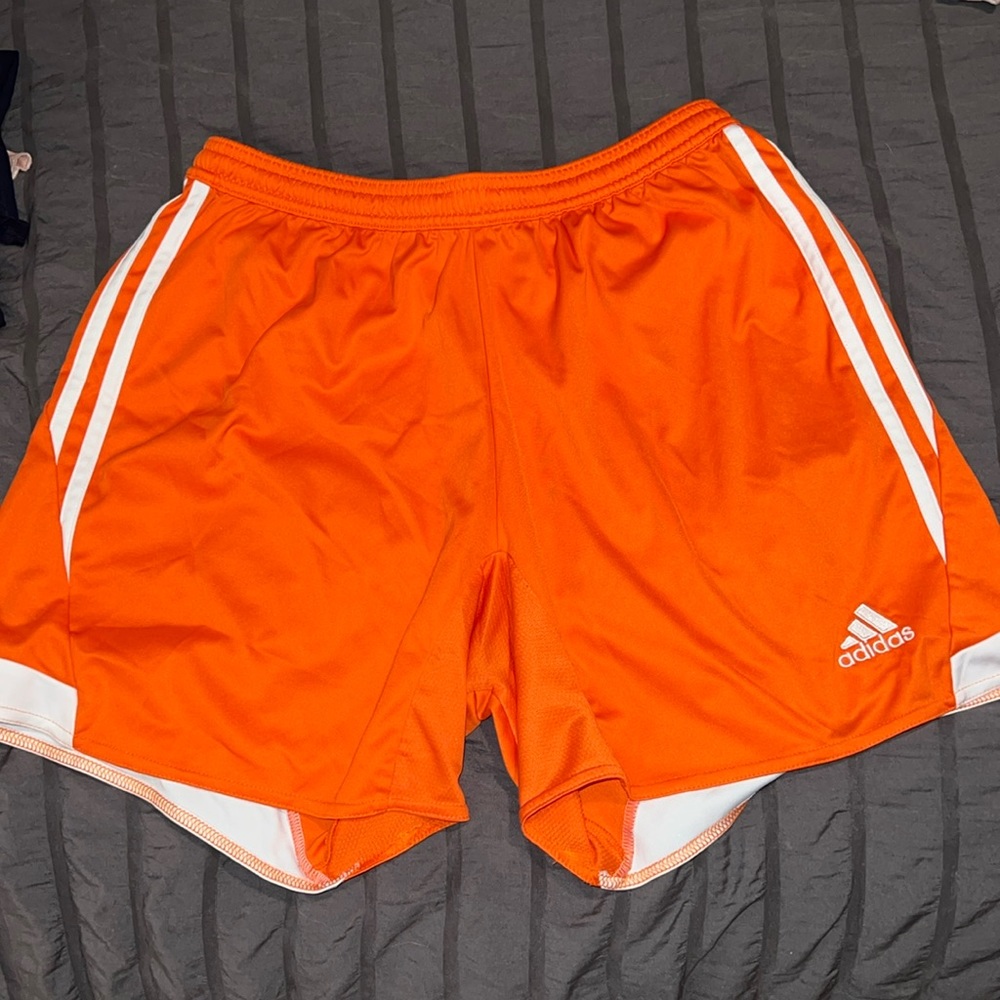 Orange Adidas Soccer Shorts